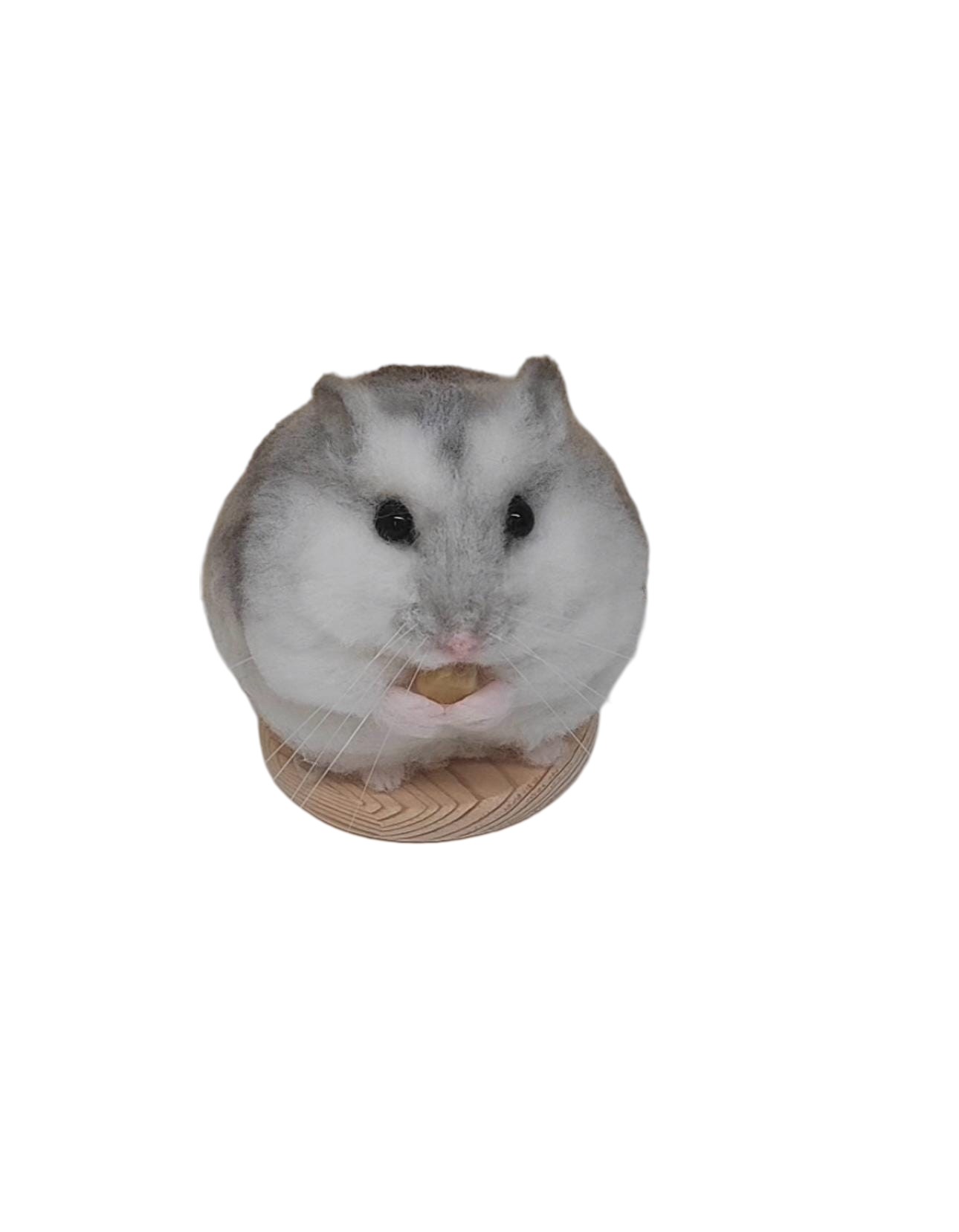 Handmade Needle Felted Gray Hamster Plush Figurine